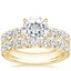 18KY Moissanite Ellora Diamond Bridal Set, smalltop view