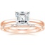 14K Rose Gold Petite Quattro Ring with Astra Diamond Ring