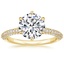 18K Yellow Gold Valentina Diamond Ring, smalltop view