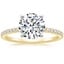 18K Yellow Gold Ballad Three-Quarter Coverage Diamond Ring (1/4 ct. tw.), smalltop view