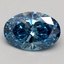 2.03 Ct. Fancy Vivid Blue Oval Lab Grown Diamond