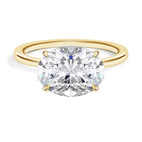 Flush Fit East-West Solitaire Ring