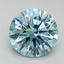 9.03 Ct. Fancy Vivid Blue Round Lab Grown Diamond