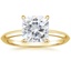 18K Yellow Gold Hazel Solitaire Ring, smalltop view