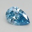 0.59 Ct. Fancy Vivid Blue Pear Lab Grown Diamond