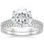 18KW Moissanite Sonora Diamond Bridal Set (1/4 ct. tw.), smalltop view