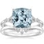 18KW Aquamarine Nadia Diamond Bridal Set, smalltop view