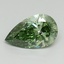 1.52 Ct. Fancy Vivid Green Pear Lab Grown Diamond