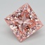 2.60 Ct. Fancy Vivid Pink Princess Lab Grown Diamond