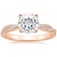 14K Rose Gold Petite Luxe Twisted Vine Diamond Ring (1/4 ct. tw.), smalltop view