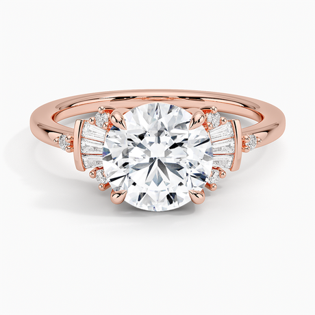 14K Rose Gold Daphne Art Deco Ring