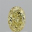 0.69 Ct. Fancy Vivid Yellow Oval Lab Grown Diamond