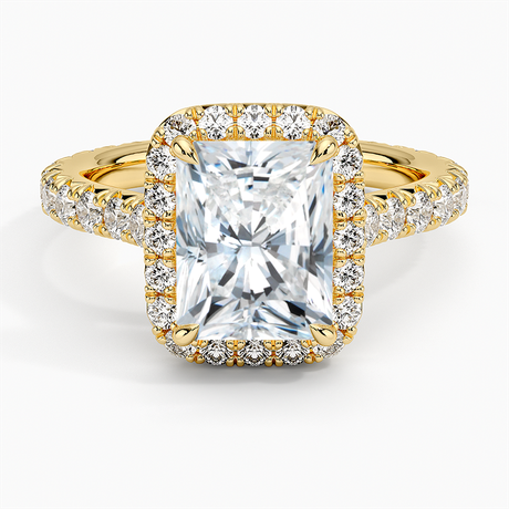 18K Yellow Gold Estelle Halo Diamond Ring (3/4 ct. tw.)