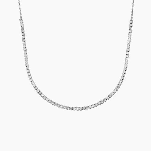 1/3 Coverage Petite Lab Diamond Tennis Necklace (1 ct. tw.) in 14K