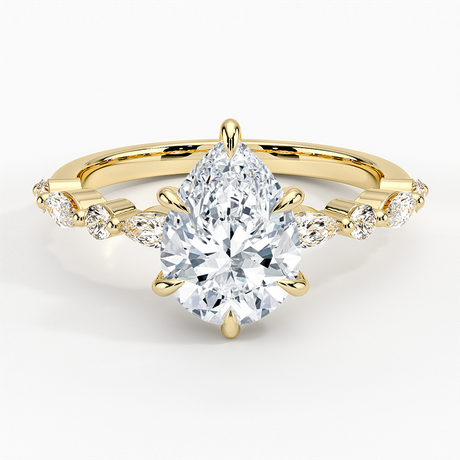 18K Yellow Gold Versailles Half Coverage Diamond Ring (1/3 ct. tw.)