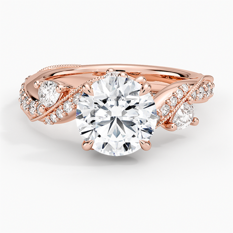 14K Rose Gold Grand Camellia Diamond Ring