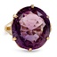 Retro Amethyst Cocktail Ring
