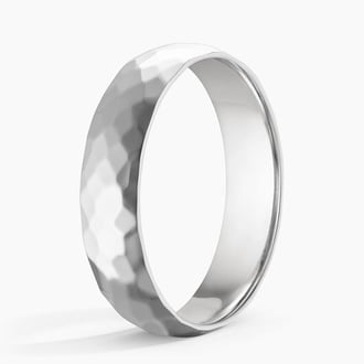 Canyon High Polish 5mm Wedding Ring in Platinum