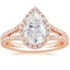 14K Rose Gold Fortuna Halo Diamond Ring (1/2 ct. tw.), smalltop view