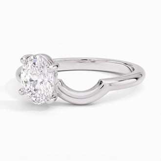 Oval Diamond Toi Et Moi Nesting Ring (1 ct. tw.) in 14K White Gold