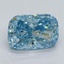 2.03 Ct. Fancy Vivid Blue Cushion Lab Grown Diamond