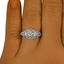 The Amable Ring, smallzoomed in top view on a hand