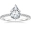 18K White Gold Demi Half Coverage Diamond Ring (1/5 ct. tw.), smalltop view