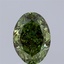 2.03 Ct. Fancy Vivid Green Oval Lab Grown Diamond