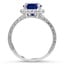 Antique-Inspired Sapphire Halo Diamond Ring, smallside view