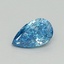 0.61 Ct. Fancy Vivid Blue Pear Lab Grown Diamond