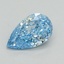 1.00 Ct. Fancy Vivid Blue Pear Lab Grown Diamond