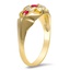The Merrill Ring, smalltop view on a hand