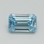1.01 Ct. Fancy Vivid Blue Emerald Lab Grown Diamond