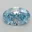 1.03 Ct. Fancy Vivid Blue Oval Lab Grown Diamond