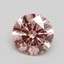 1.35 Ct. Fancy Brownish Pink Round Lab Grown Diamond
