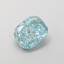 1.03 Ct. Fancy Vivid Greenish Blue Cushion Lab Grown Diamond