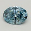 1.42 Ct. Fancy Vivid Blue Oval Lab Grown Diamond