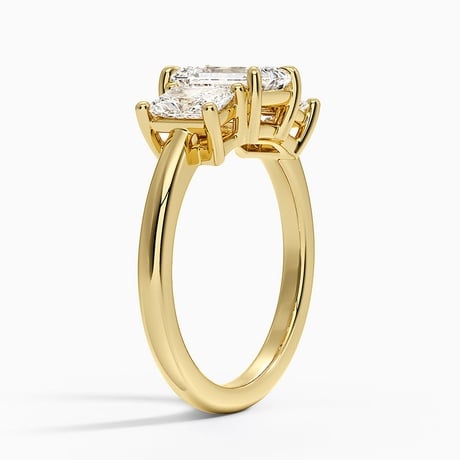 Luxe Helena Radiant-Cut Three Stone Diamond Ring