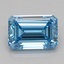 0.50 Ct. Fancy Vivid Blue Emerald Lab Grown Diamond, smalltop view