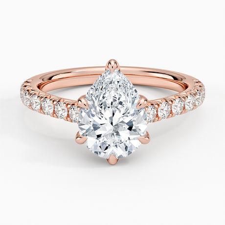 14K Rose Gold Sienna Half Coverage Diamond Ring