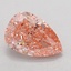 2.56 Ct. Fancy Vivid Pink Pear Lab Grown Diamond