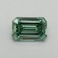0.46 Ct. Fancy Vivid Pacific Green Emerald Lab Grown Diamond