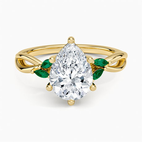 Engagement Ring With Emeralds