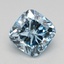 1.05 Ct. Fancy Intense Blue Cushion Lab Grown Diamond