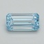 1.00 Ct. Fancy Intense Blue Emerald Lab Grown Diamond