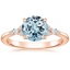 14K Rose Gold Nadia Diamond Ring, smalltop view