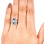 The Marielle Ring, smallzoomed in top view on a hand