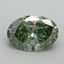 1.48 Ct. Fancy Vivid Green Oval Lab Grown Diamond