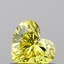 0.42 Ct. Fancy Vivid Yellow Heart Lab Grown Diamond