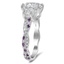 Three Stone Trellis Twist Diamond and Amethyst Ring, smallview